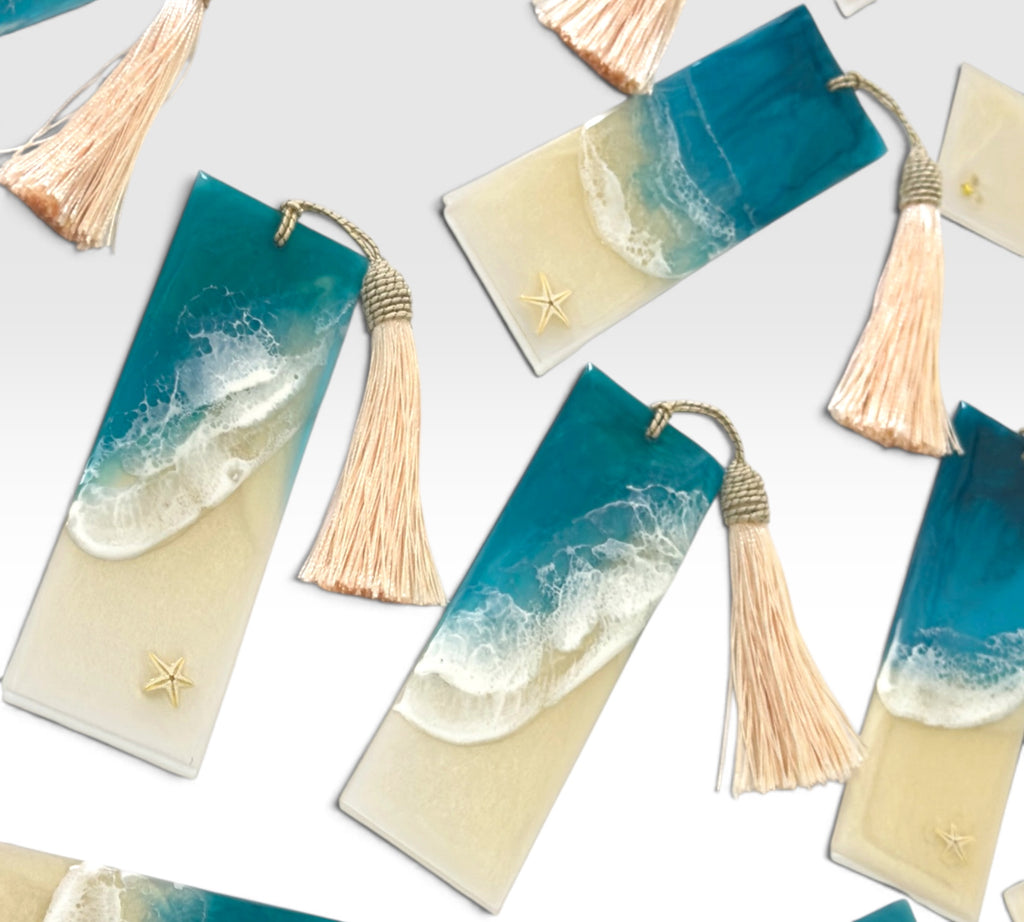 Ocean Wave Resin Bookmarks – Set of 2