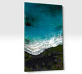 Ocean’s Edge | Luxury 3D Resin Ocean Wall Art with Real Sand & Natural Moss ( 50cm x 30cm )