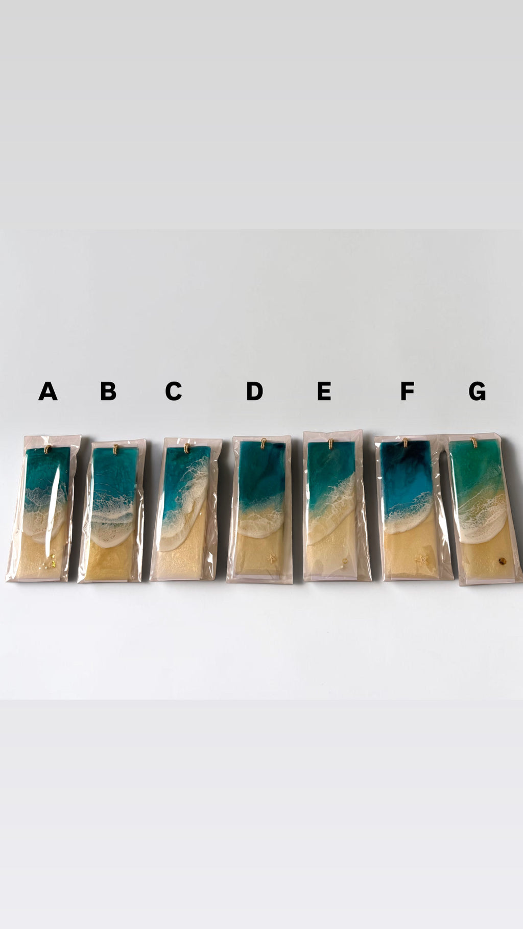 Ocean Wave Resin Bookmarks – Set of 2
