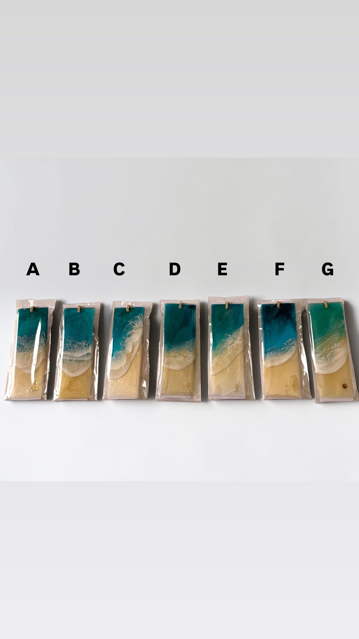 Ocean Wave Resin Bookmarks – Set of 2