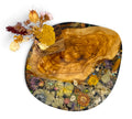 Olive Wood Floral Centrepiece & Decorative Serving Tray