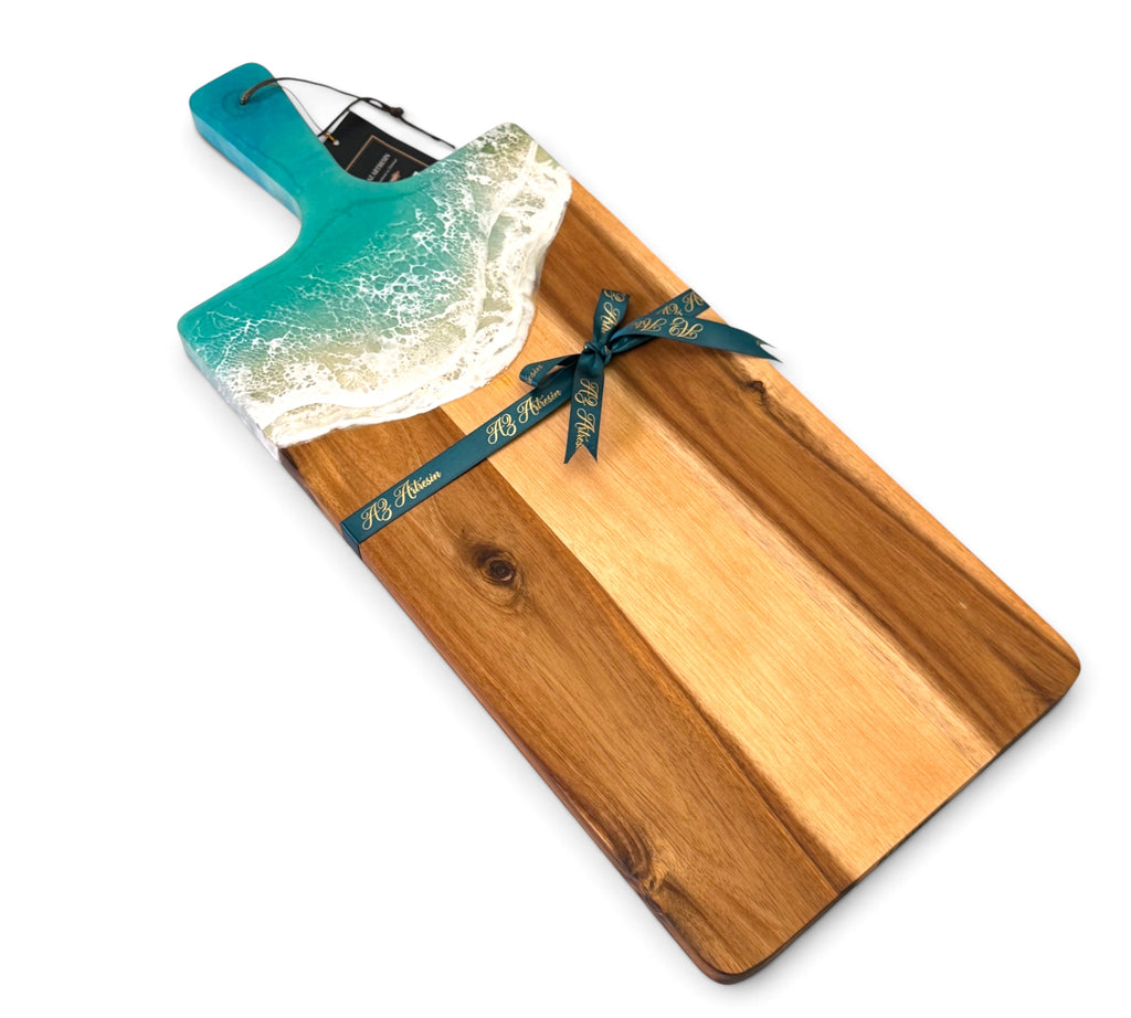 Coastal Wave Serving Board – Ocean-Inspired Handmade Wooden Board
