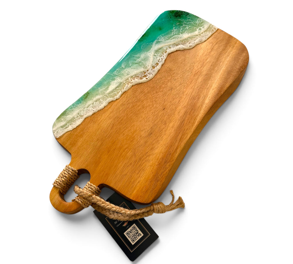 Coastal Serving Board | Handmade Tropical Ocean charcuterie board